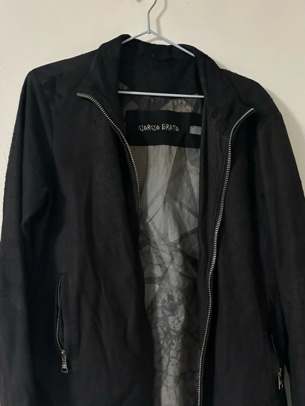 Giorgio Brato Black Zip-Up Jacket